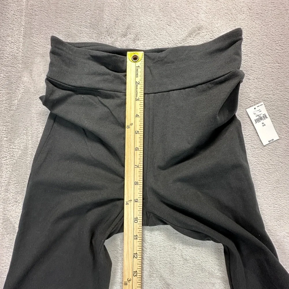 Gap Kids Flare Leggings Girls XL 12 Black Cotton Stretch Elastic Waist Pull On